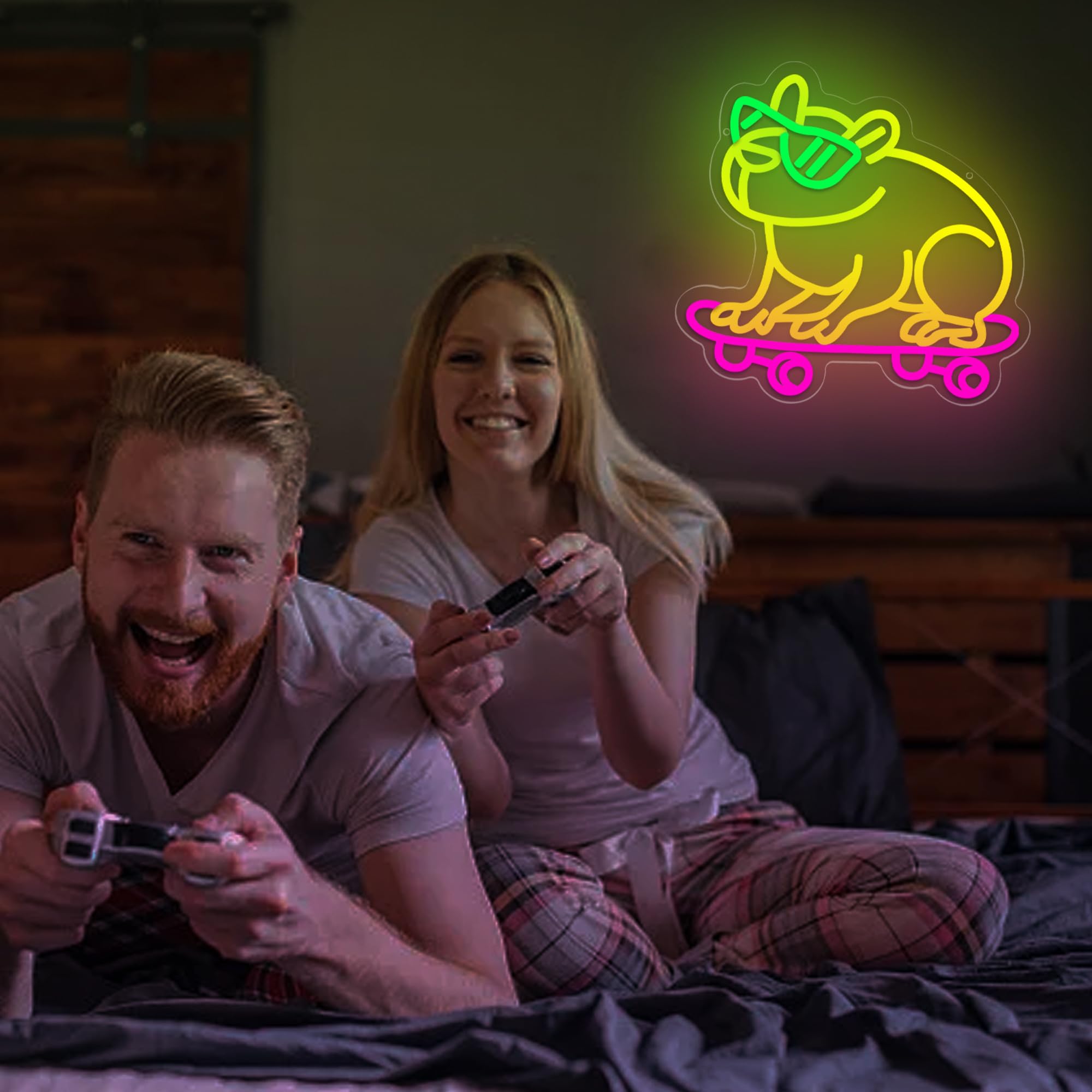 Capybara Neonlampe – Lustige LED-Wanddekoration für Zuhause