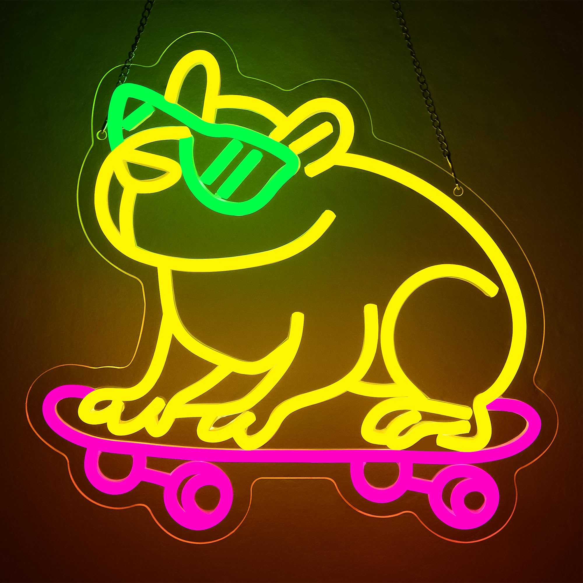 Capybara Neonlampe – Lustige LED-Wanddekoration für Zuhause