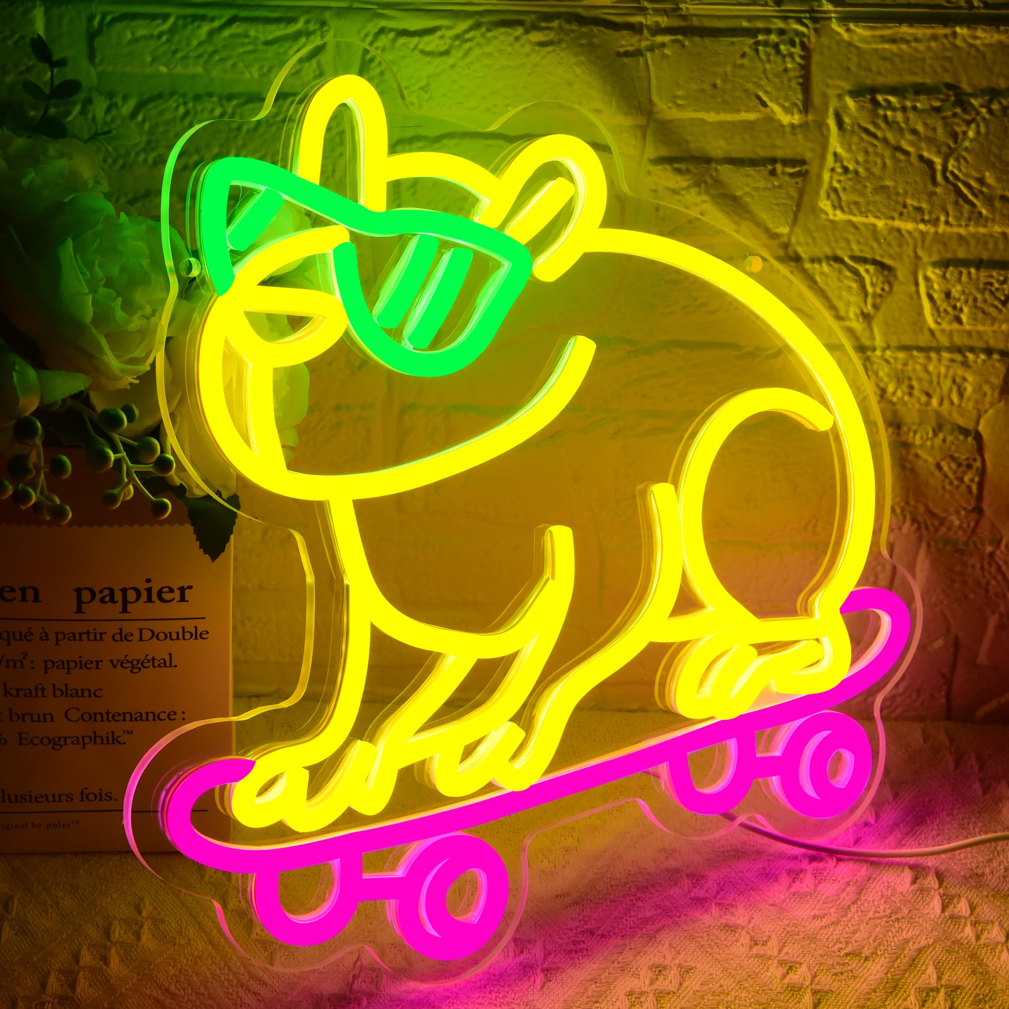 Capybara Neonlampe – Lustige LED-Wanddekoration für Zuhause