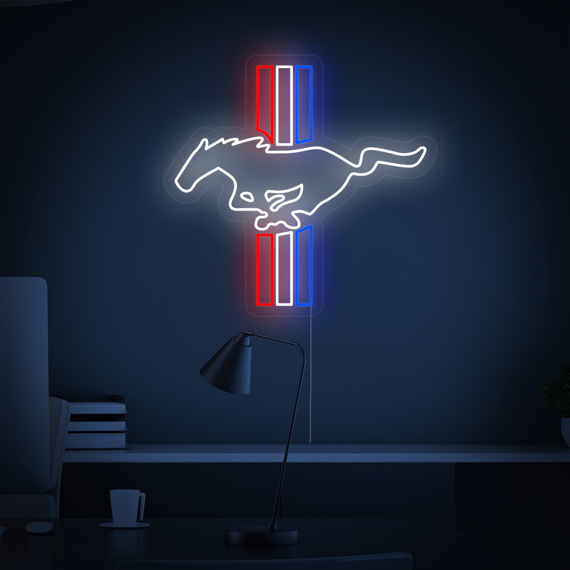 "Auto Logo Pferd" Neonschrift