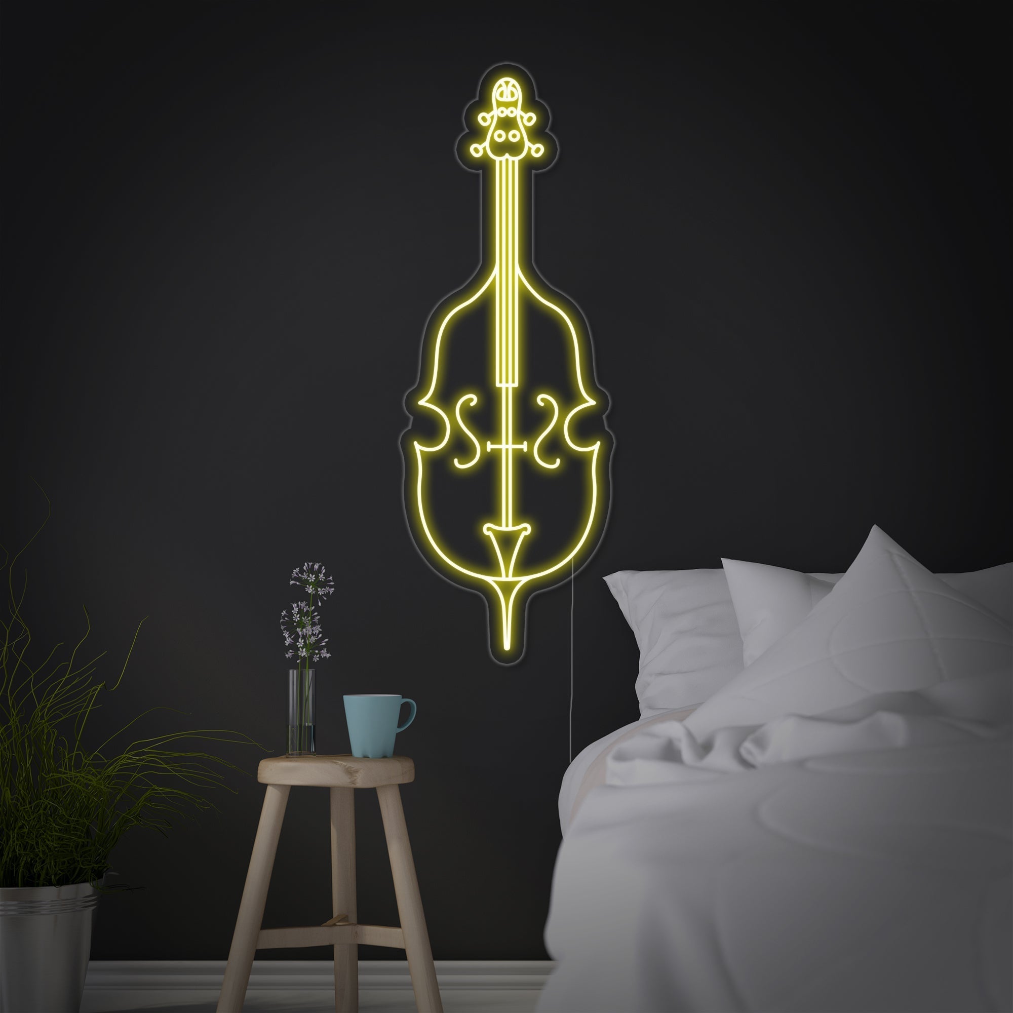 "Cello" Neonschrift