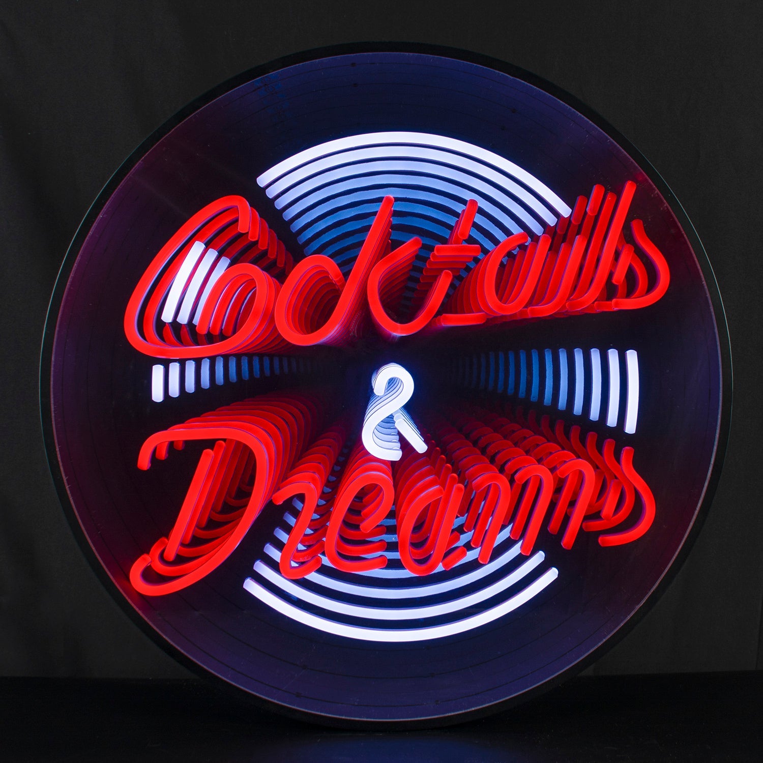 "Cocktails Dreams" 3D Unendlichkeits LED Neonschrift