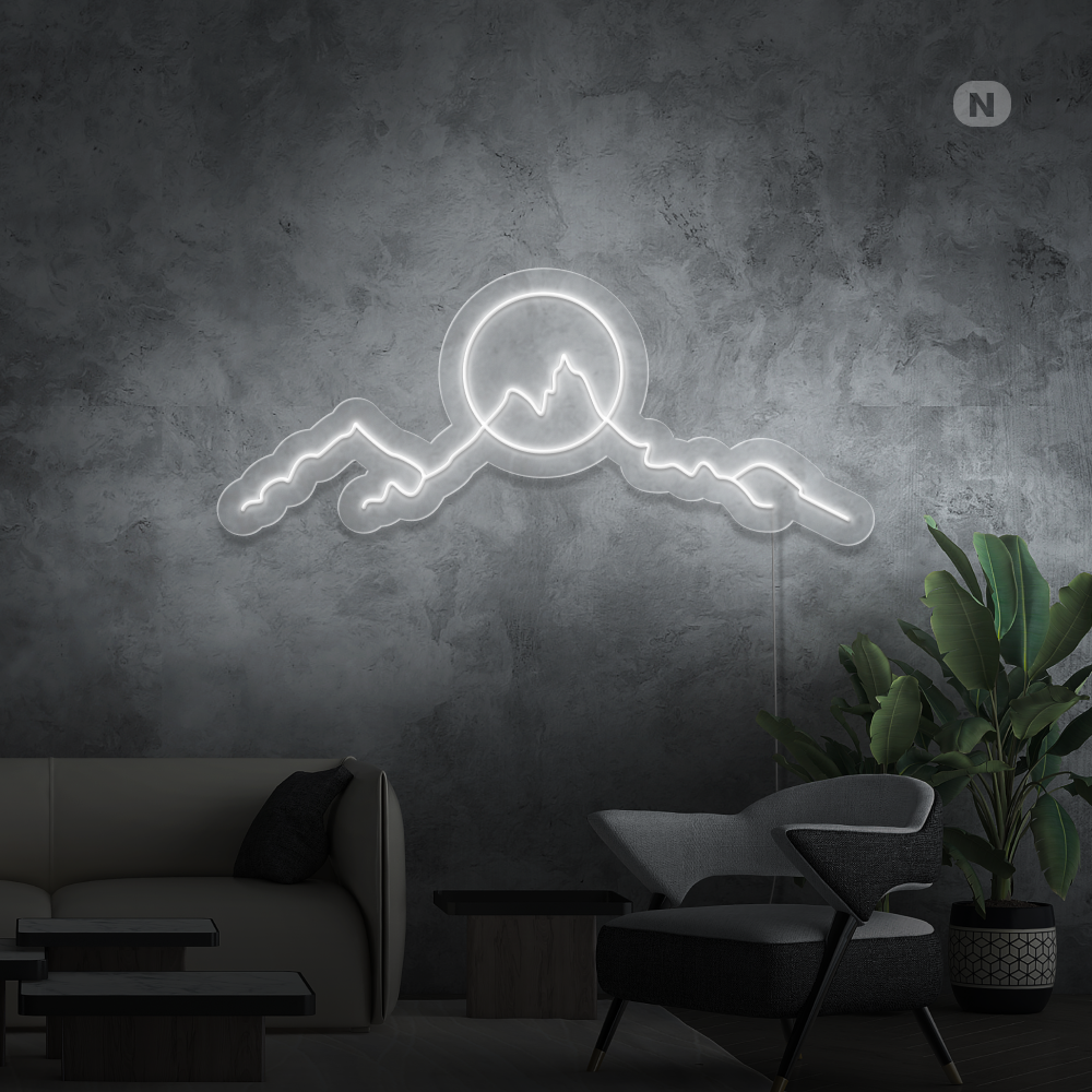 Neon Schild Bergen