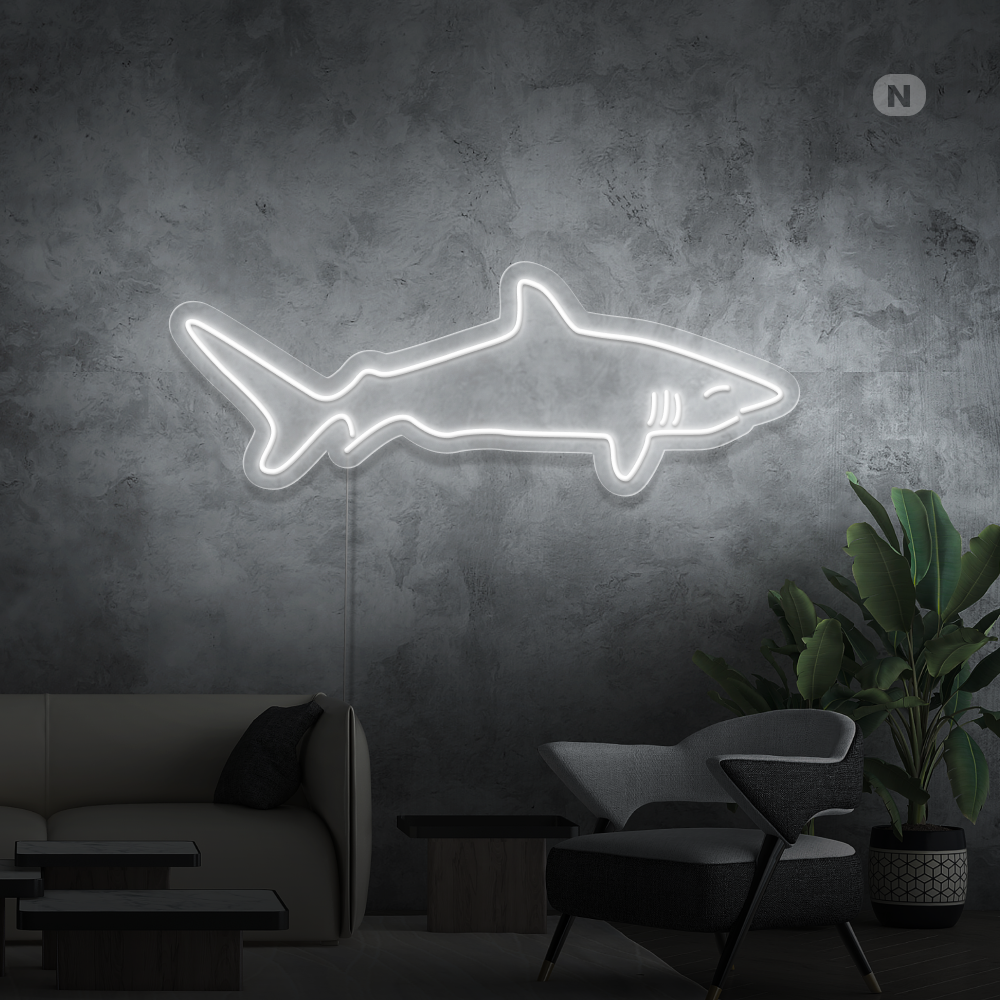 Neon Schild Hai