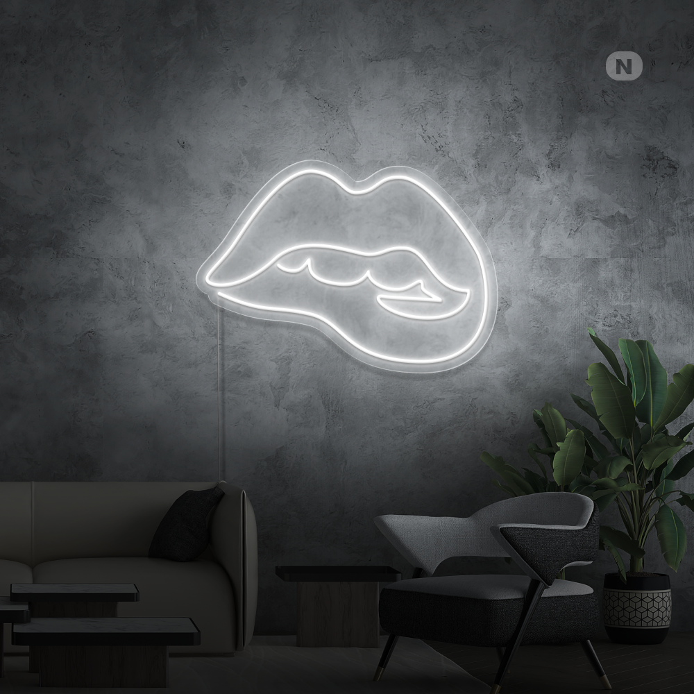 Neon Schild Verführerische Lippe