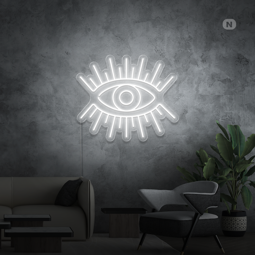 Neon Schild Künstlerisches Auge