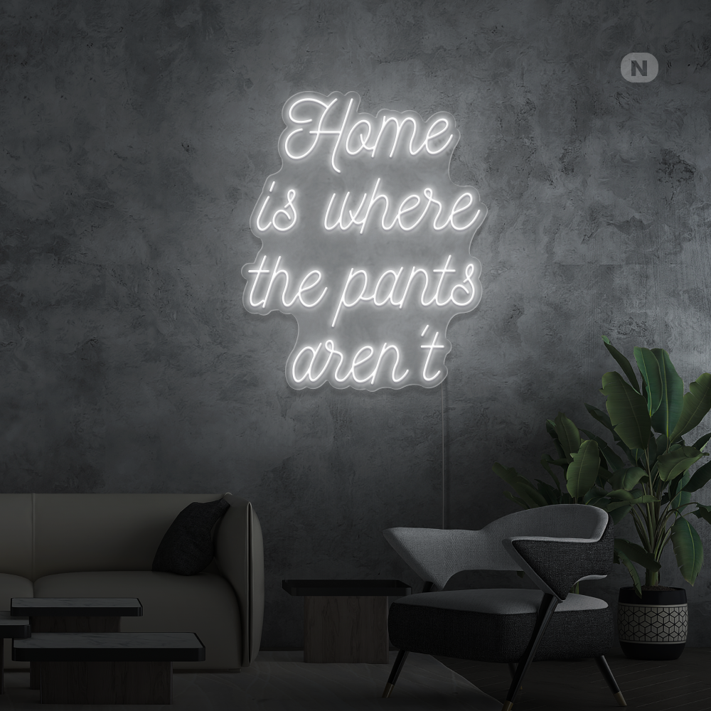 Neon Schild Zitat Zuhause