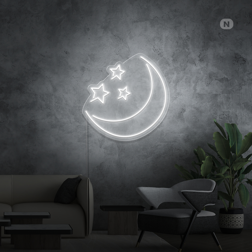 Neon Schild Mond