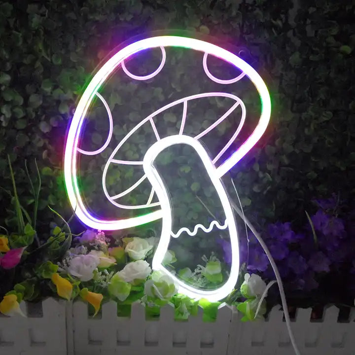 "Einzigartiger Pilz" Mini Neonschrift