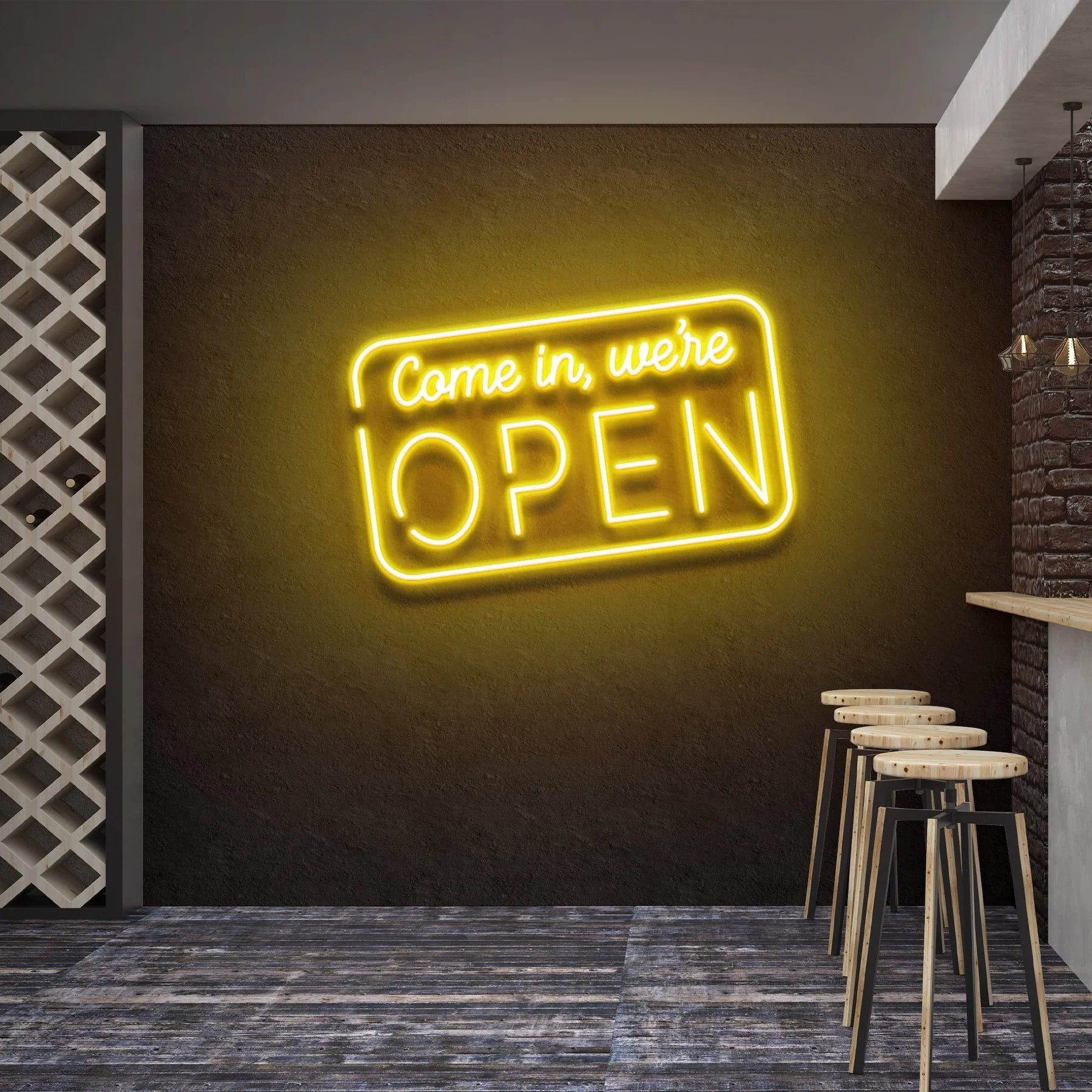 „Come In, We’re Open“ 2 LED-Neon-Schilderlicht – Stilvolles Willkommen für Ihre Kunden