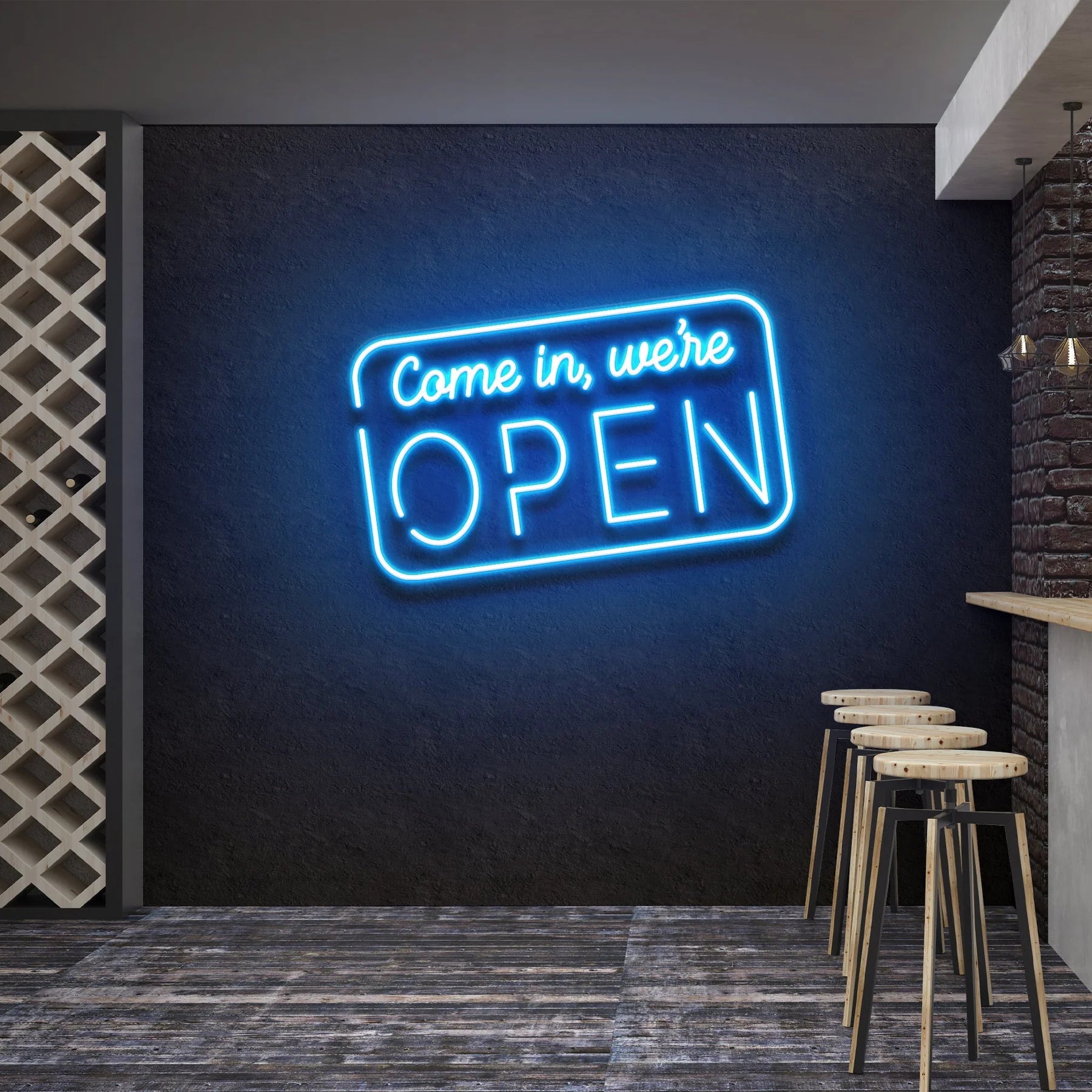 „Come In, We’re Open“ 2 LED-Neon-Schilderlicht – Stilvolles Willkommen für Ihre Kunden