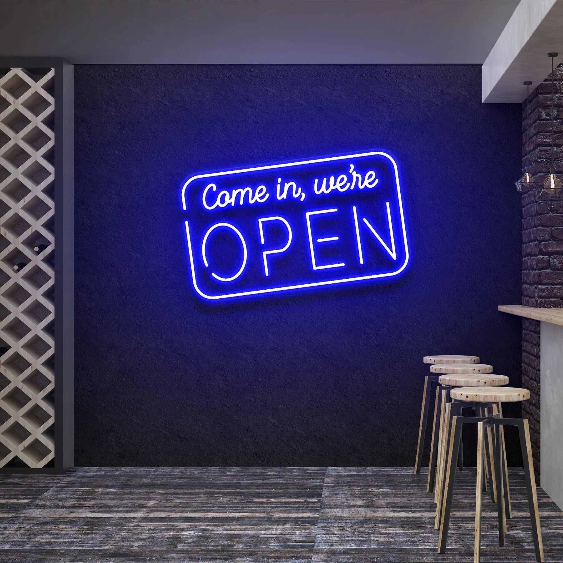 „Come In, We’re Open“ 2 LED-Neon-Schilderlicht – Stilvolles Willkommen für Ihre Kunden
