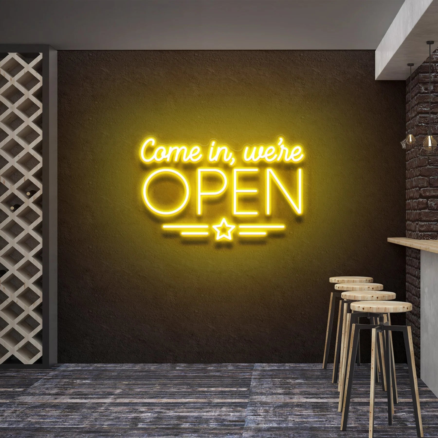 „Come In, We're Open“ LED-Leuchtreklame – Die perfekte Einladung für Ihr Geschäft