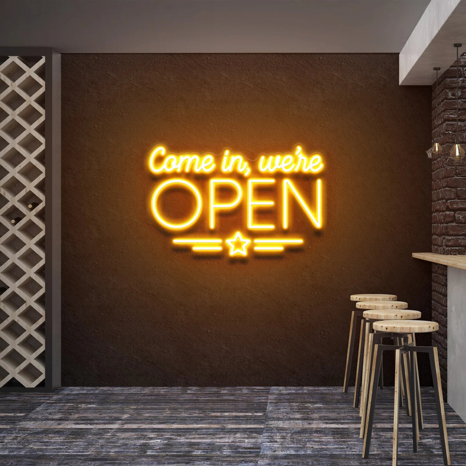 „Come In, We're Open“ LED-Leuchtreklame – Die perfekte Einladung für Ihr Geschäft