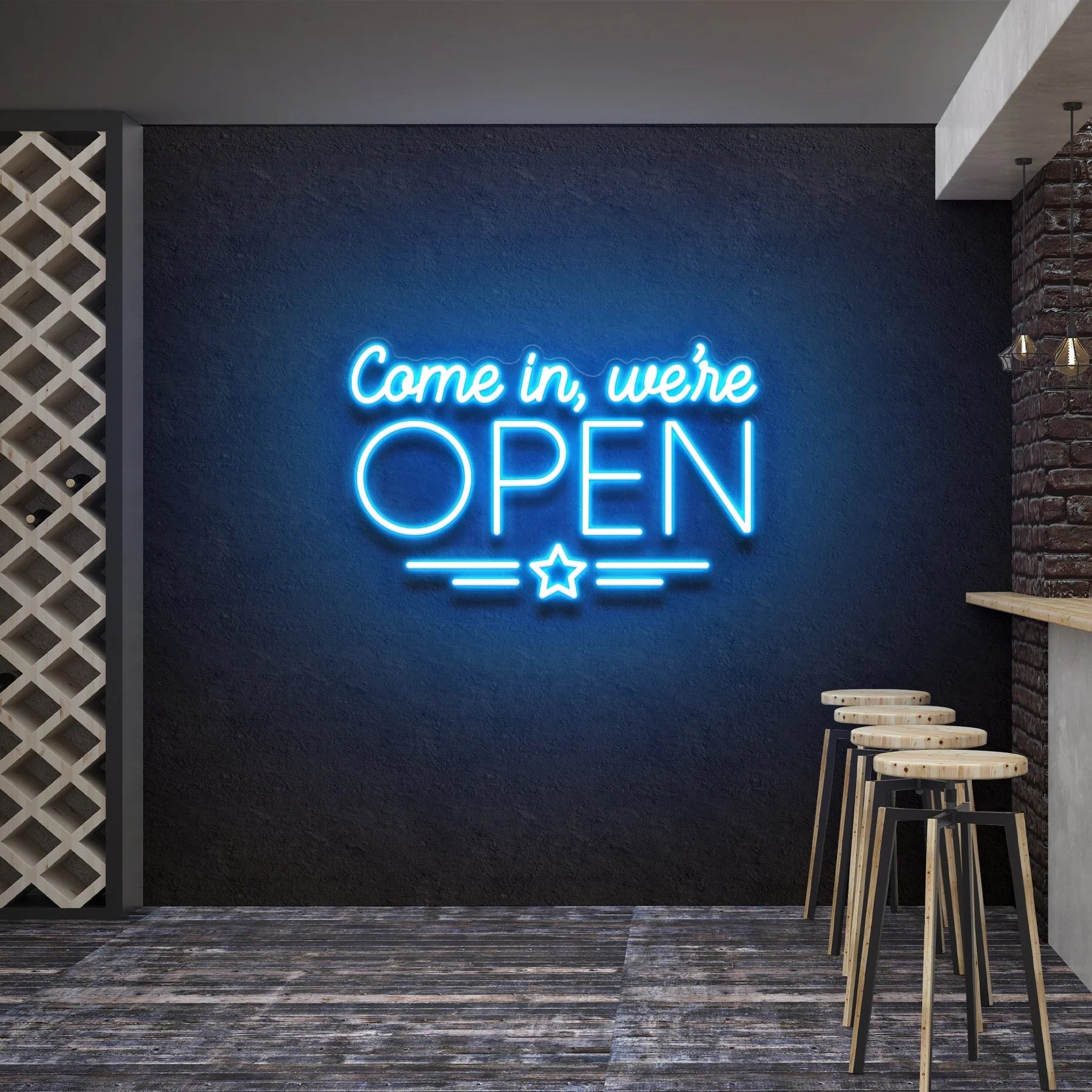 „Come In, We're Open“ LED-Leuchtreklame – Die perfekte Einladung für Ihr Geschäft