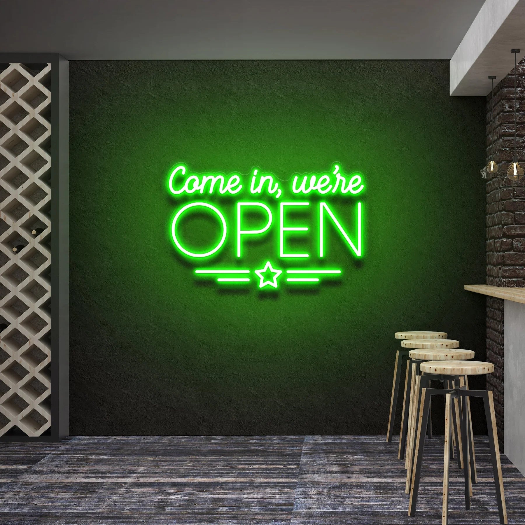 „Come In, We're Open“ LED-Leuchtreklame – Die perfekte Einladung für Ihr Geschäft
