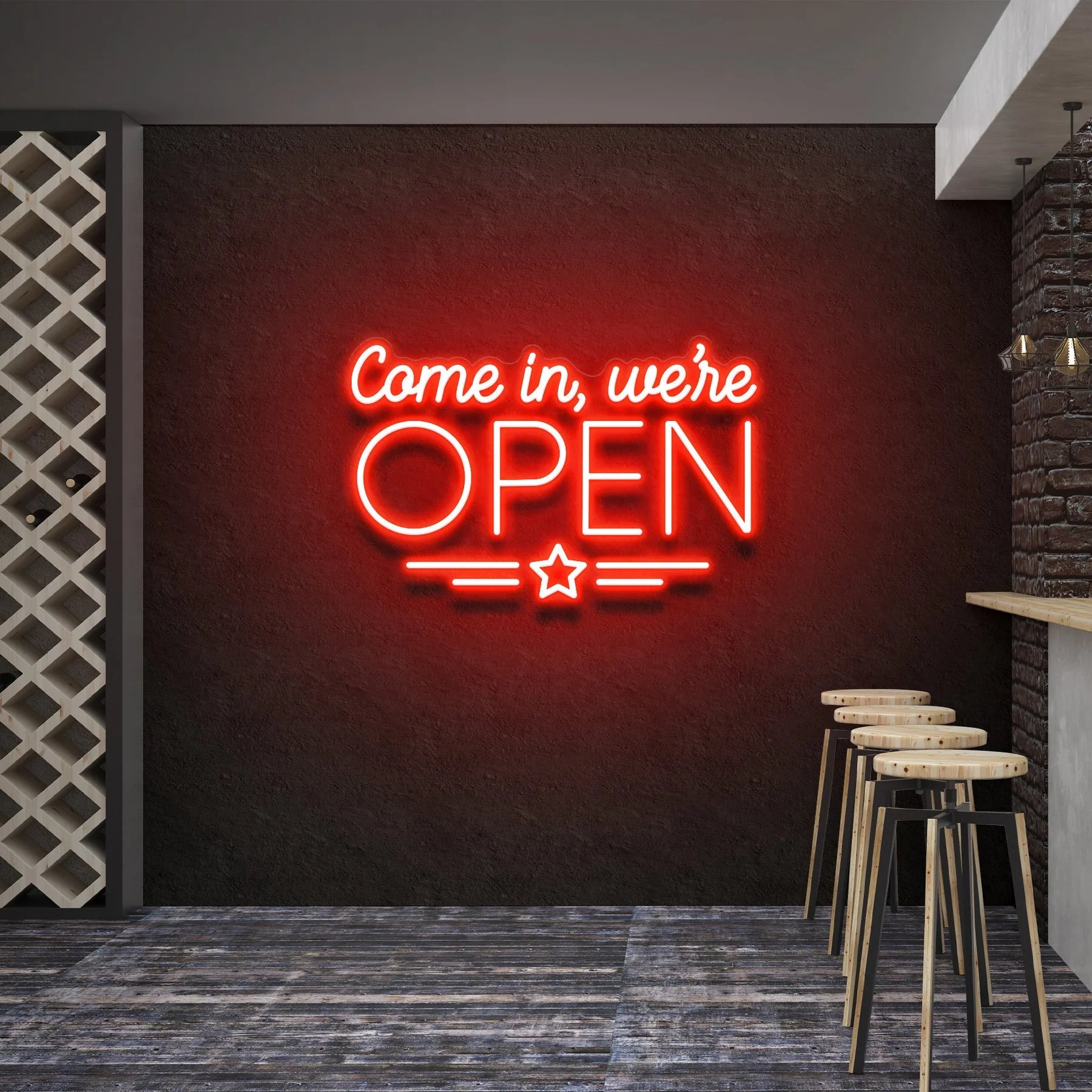 „Come In, We're Open“ LED-Leuchtreklame – Die perfekte Einladung für Ihr Geschäft