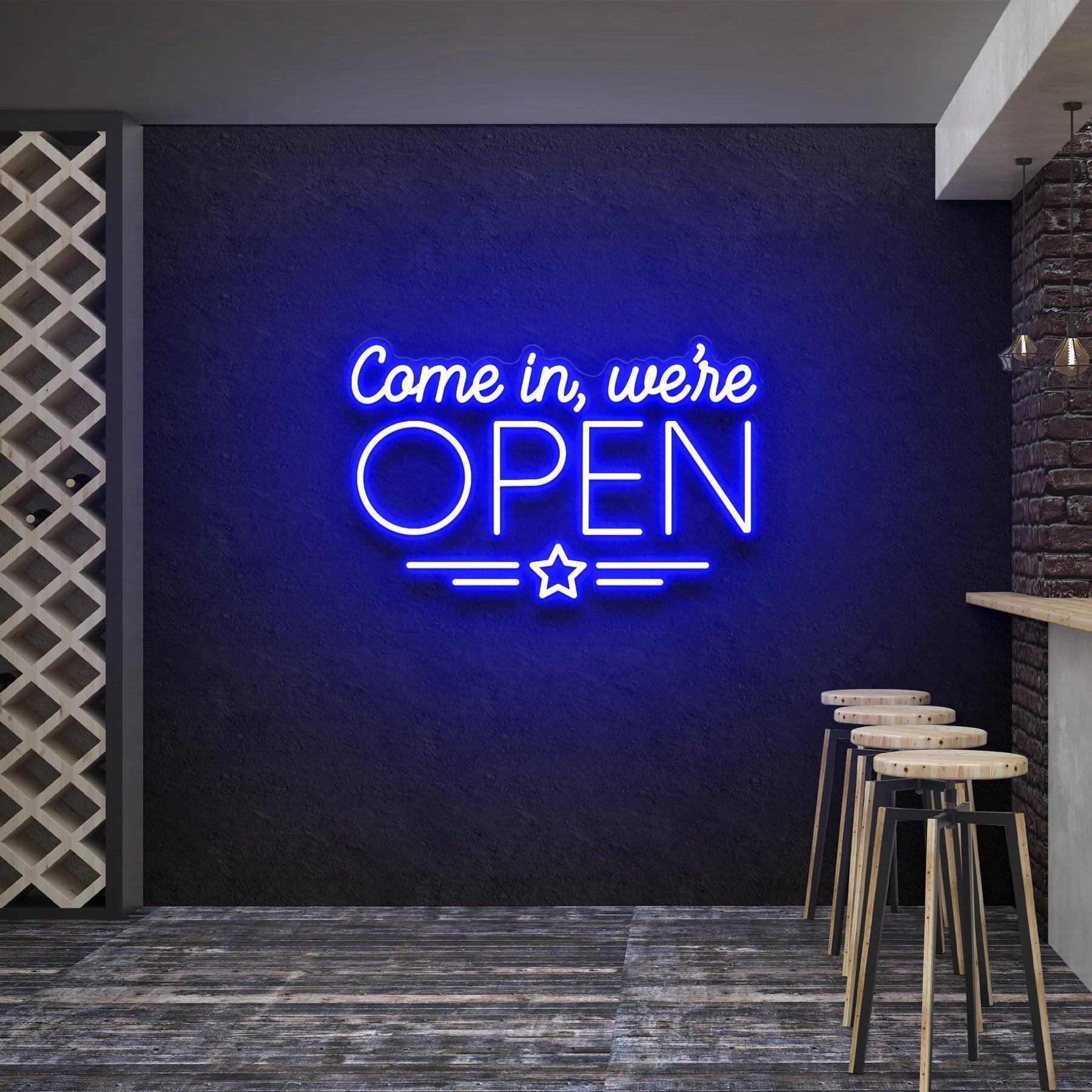 „Come In, We're Open“ LED-Leuchtreklame – Die perfekte Einladung für Ihr Geschäft
