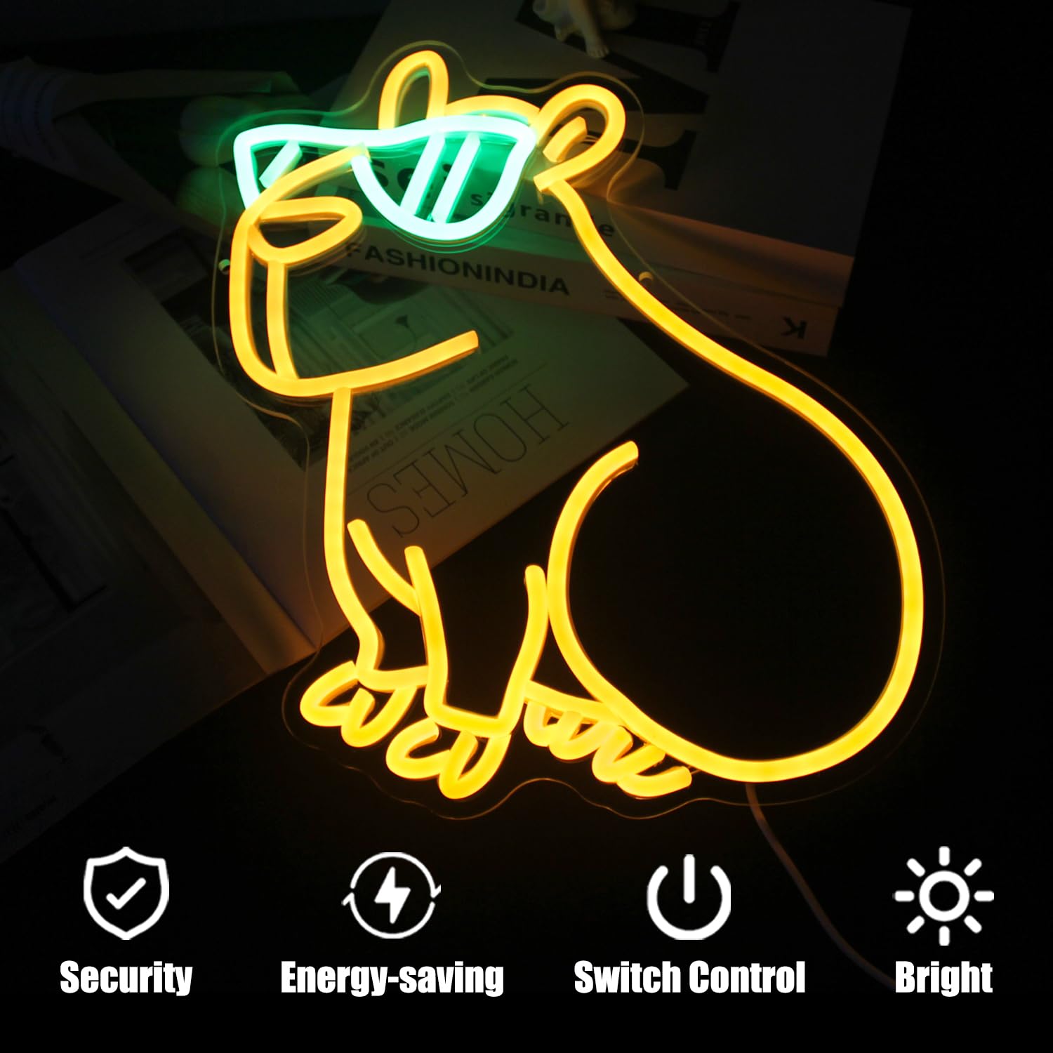 Cooles Wasserschwein Neonlicht – Trendige LED-Deko fürs Zuhause & Büro