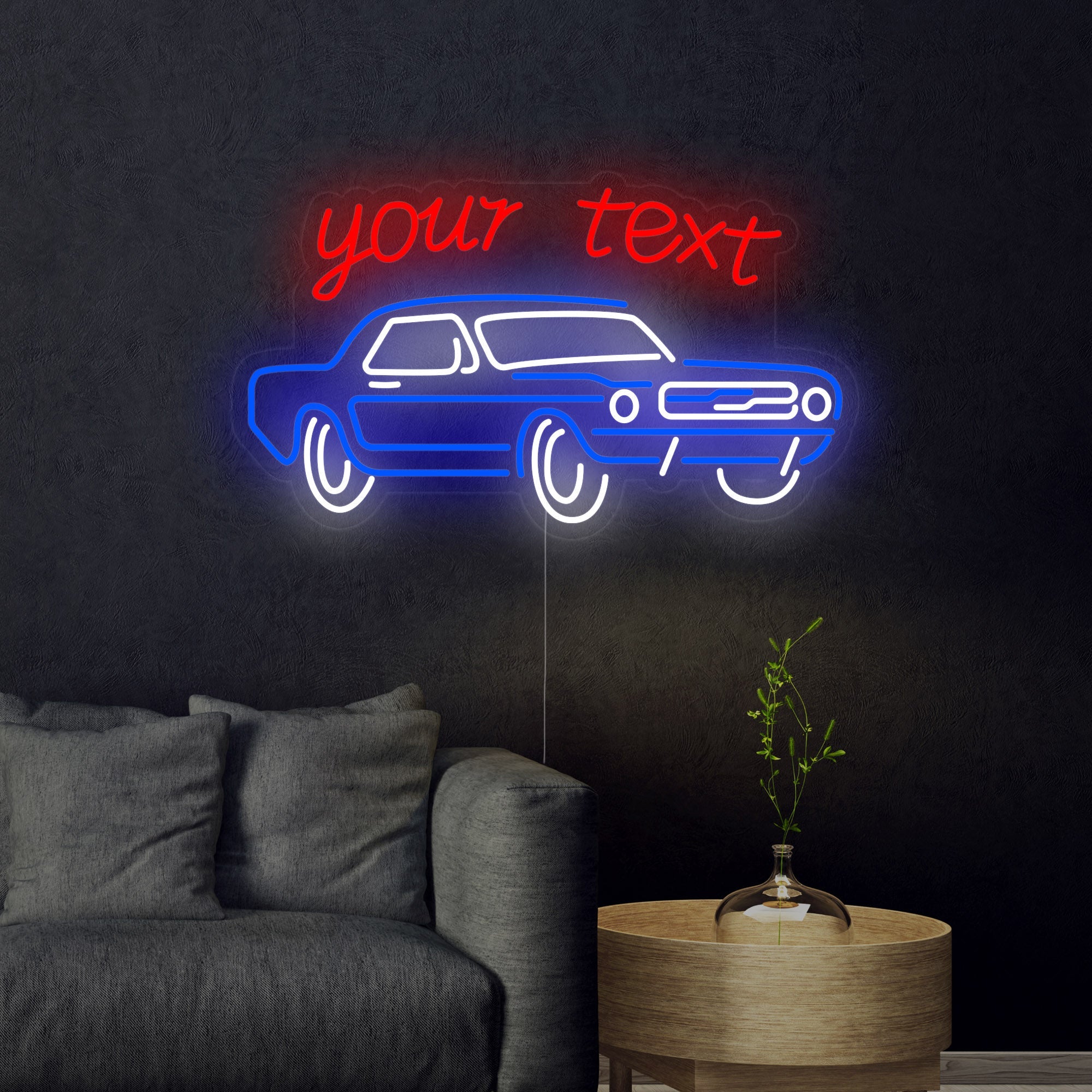 "Individualisiere Deinen Text Mit Autoform" Neonschrift