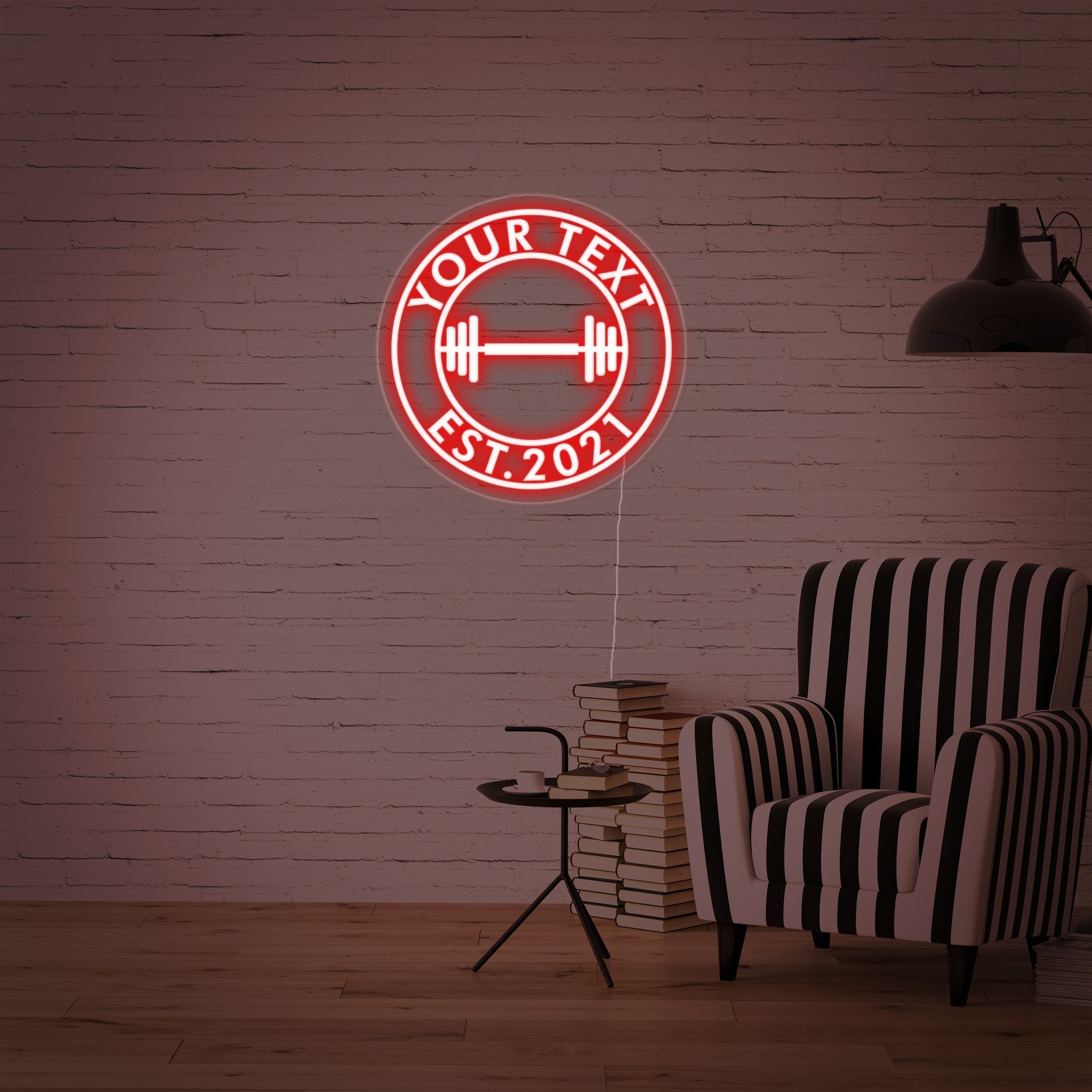 "Your Text, Benutzerdefinierte Fitness, Benutzerdefinierte Fitnessstudio" Neonschrift