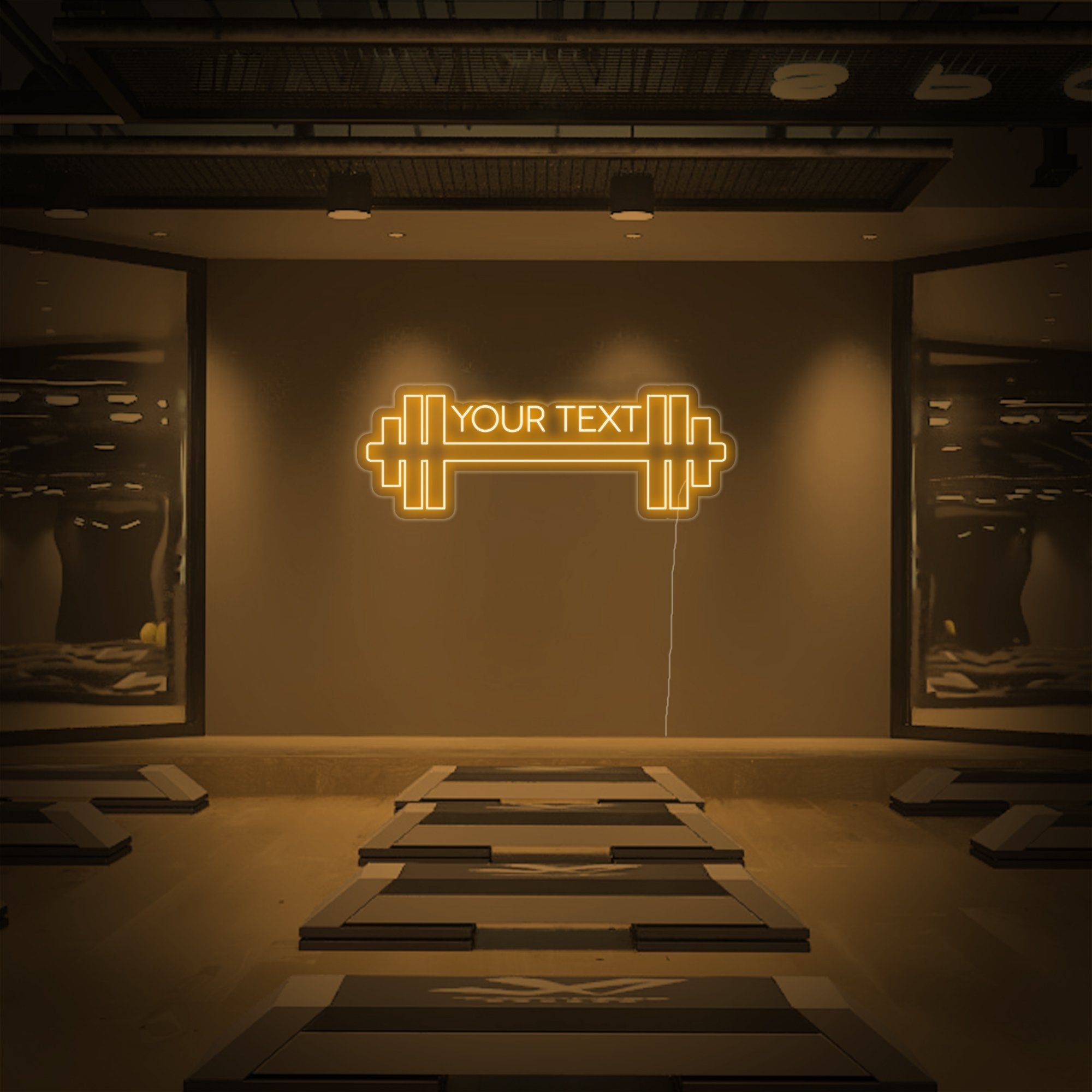 "Your Text, Benutzerdefinierte Fitness, Benutzerdefinierte Fitnessstudio" Neonschrift