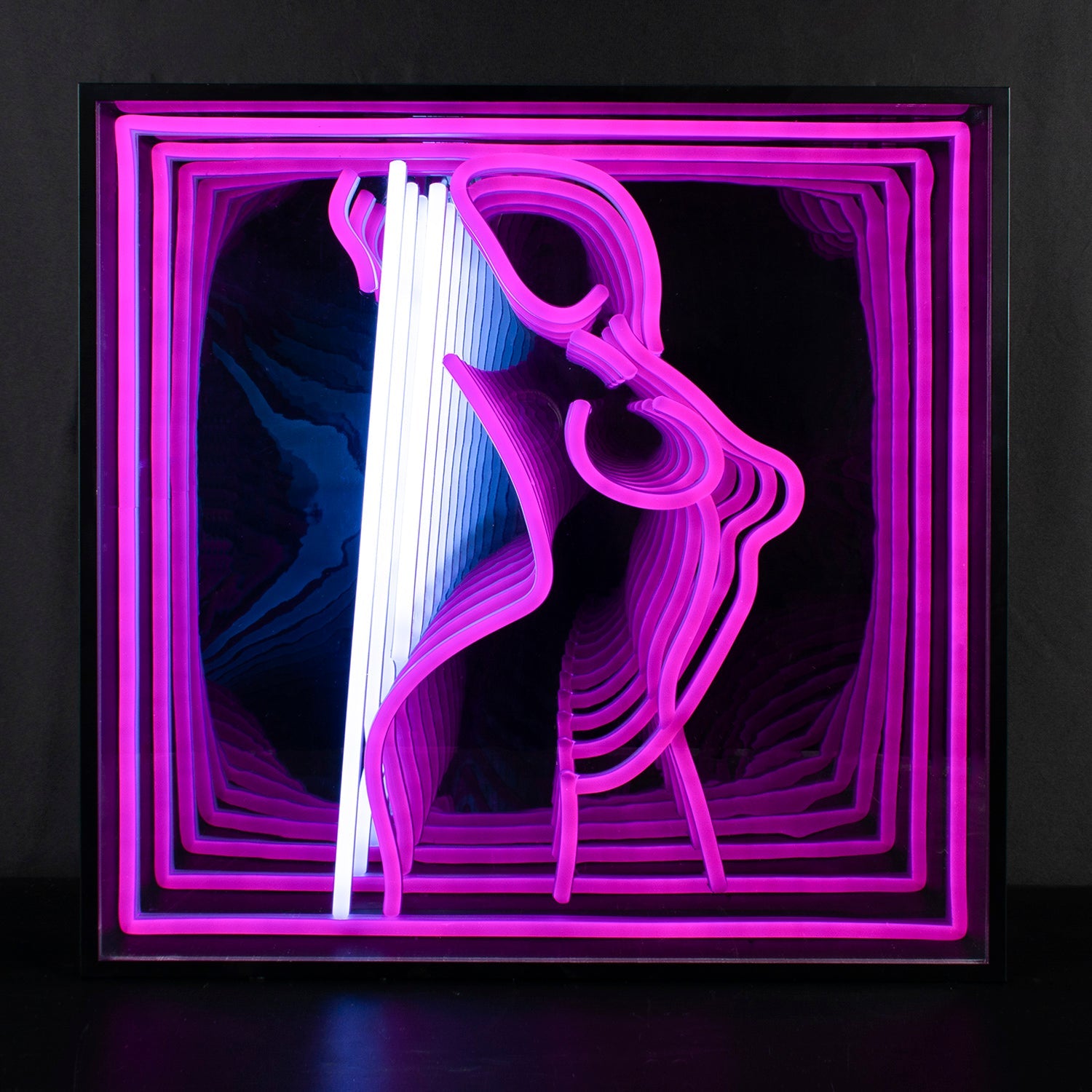 "Tanzendes Mädchen" 3D Unendlichkeits LED Neonschrift