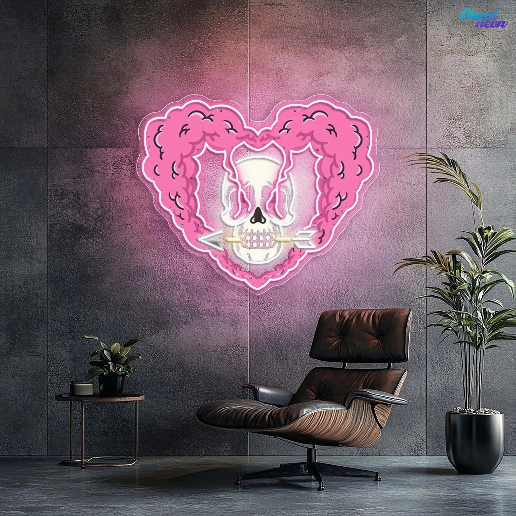 Pfeil durch mein Herz, bestes Geschenk zum Valentinstag, Neonlicht-Kunstwerk