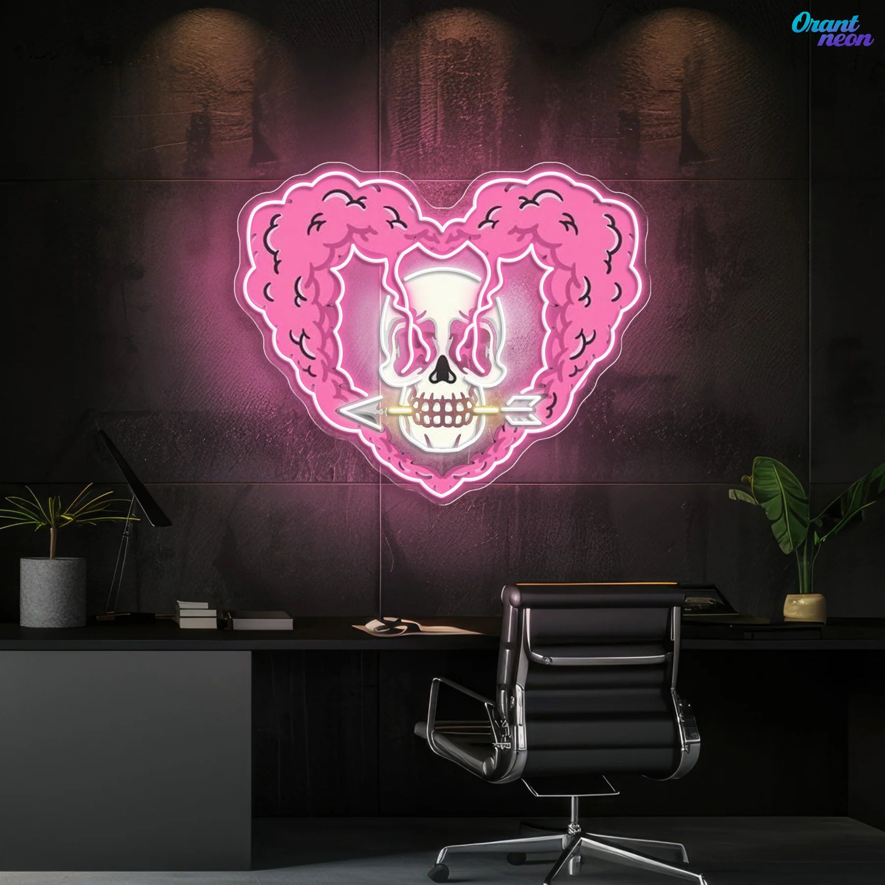 Pfeil durch mein Herz, bestes Geschenk zum Valentinstag, Neonlicht-Kunstwerk