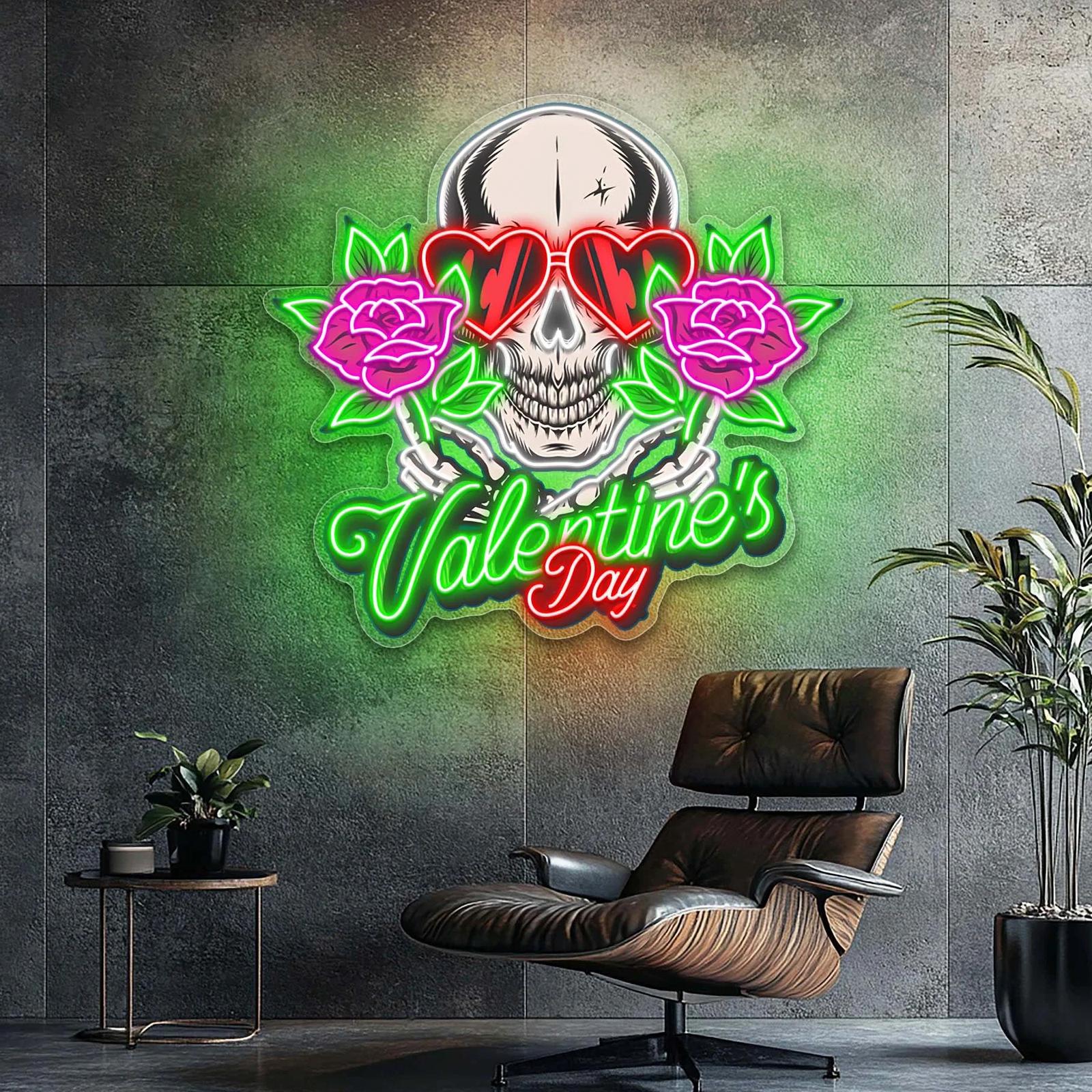 Dead Sexy Love: Totenkopf, Rose und Neon-Vibes – Das perfekte Valentinstagsgeschenk