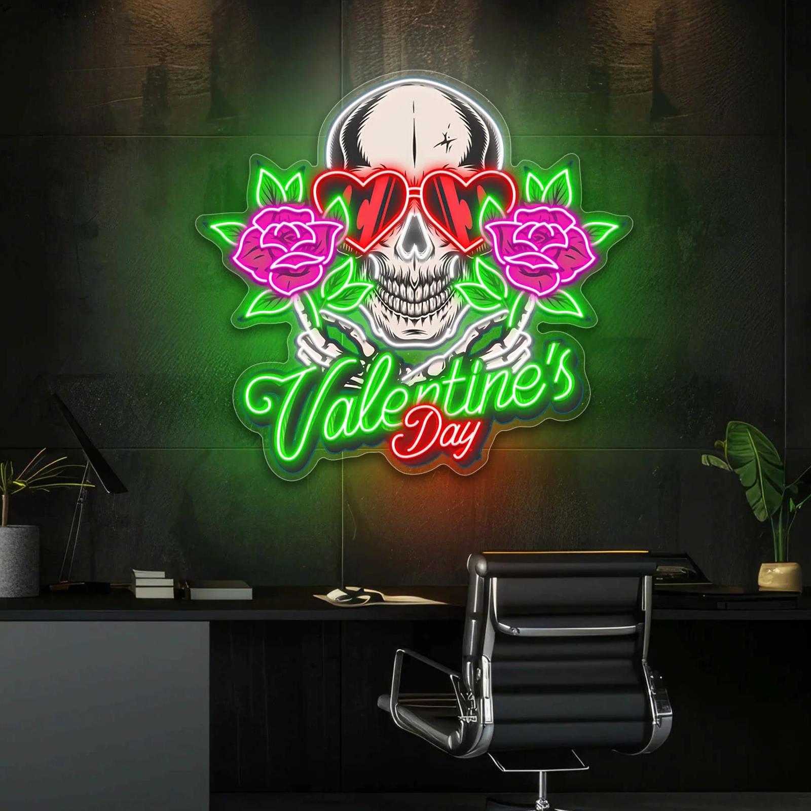 Dead Sexy Love: Totenkopf, Rose und Neon-Vibes – Das perfekte Valentinstagsgeschenk