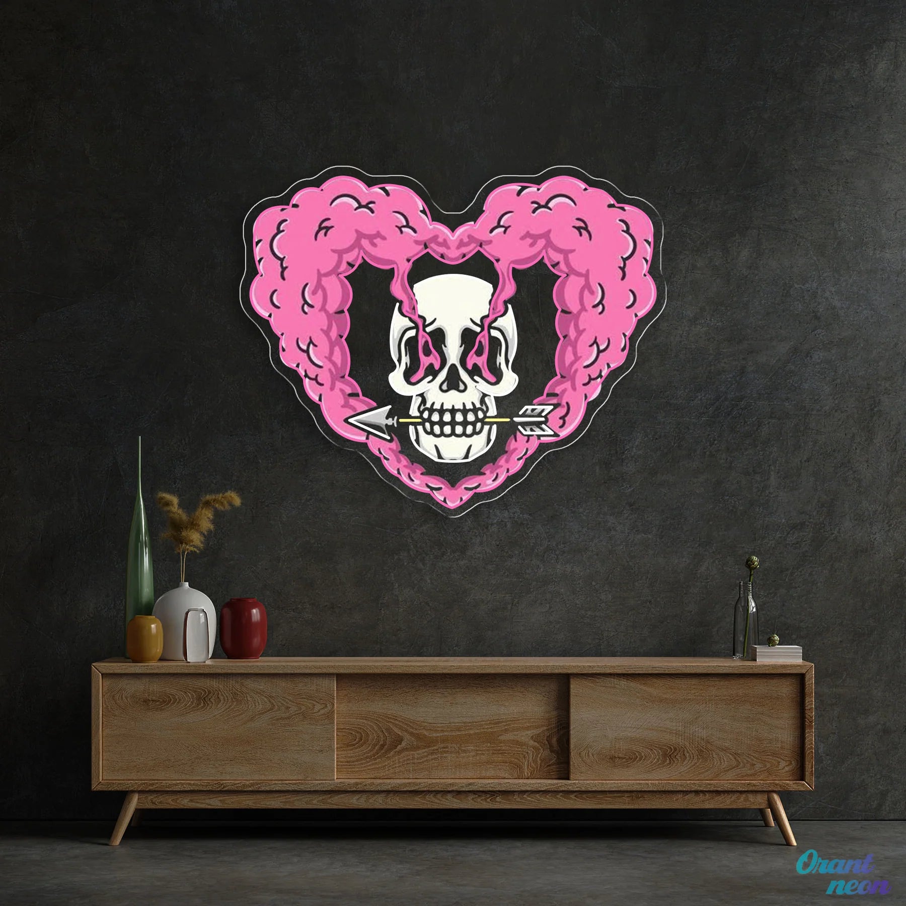 Pfeil durch mein Herz, bestes Geschenk zum Valentinstag, Neonlicht-Kunstwerk