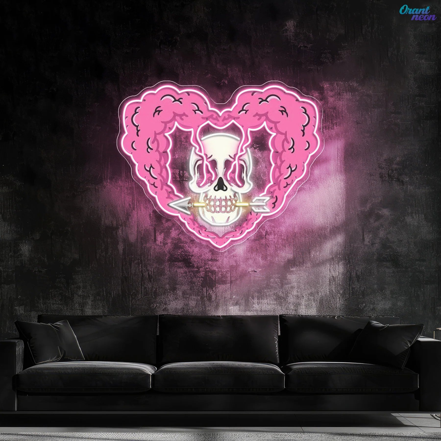 Pfeil durch mein Herz, bestes Geschenk zum Valentinstag, Neonlicht-Kunstwerk