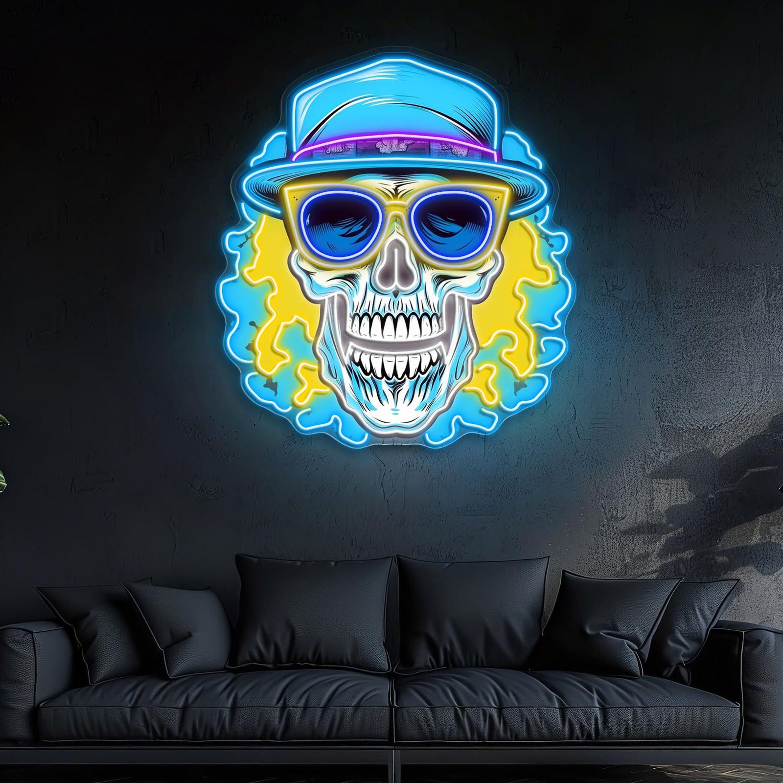 Death's Vacation: Skulls in Paradise Leuchtreklamen-Lichtkunstwerk