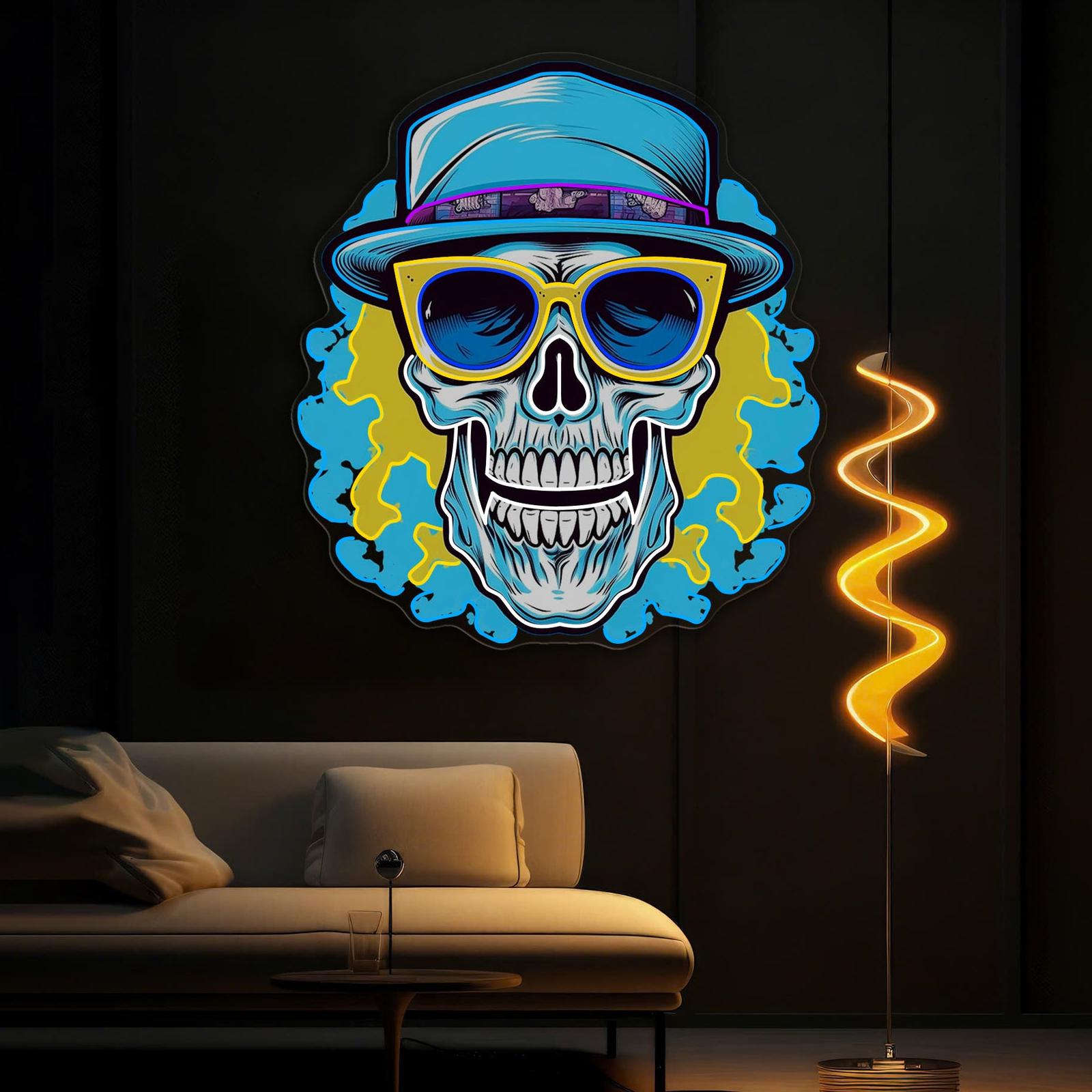 Death's Vacation: Skulls in Paradise Leuchtreklamen-Lichtkunstwerk