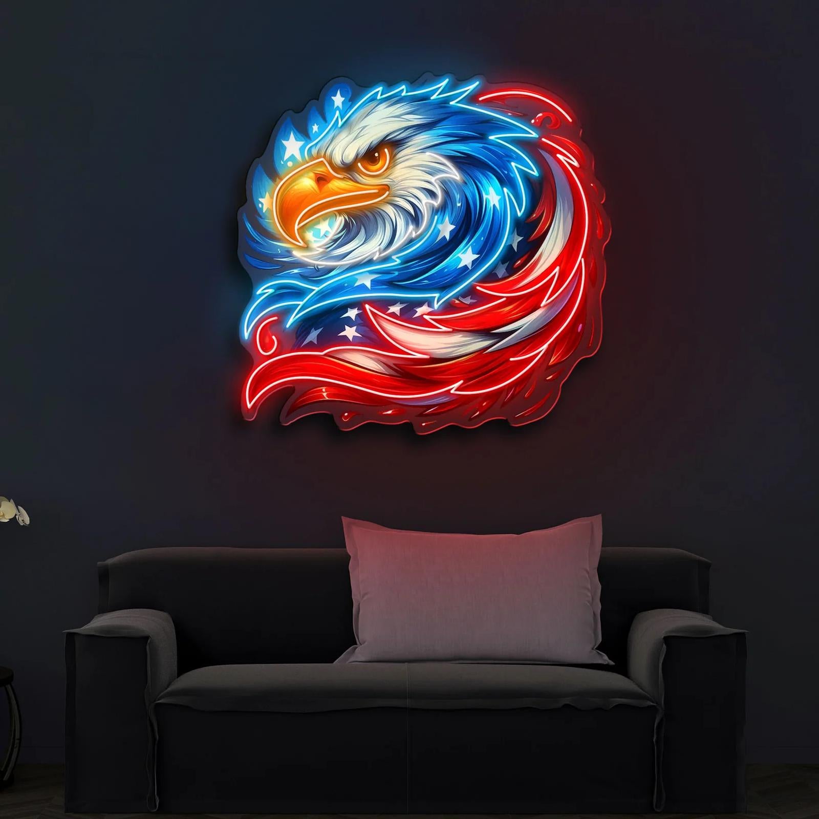 Deutscher Adler – Wings & Feathers Neon Lichtkunstwerk