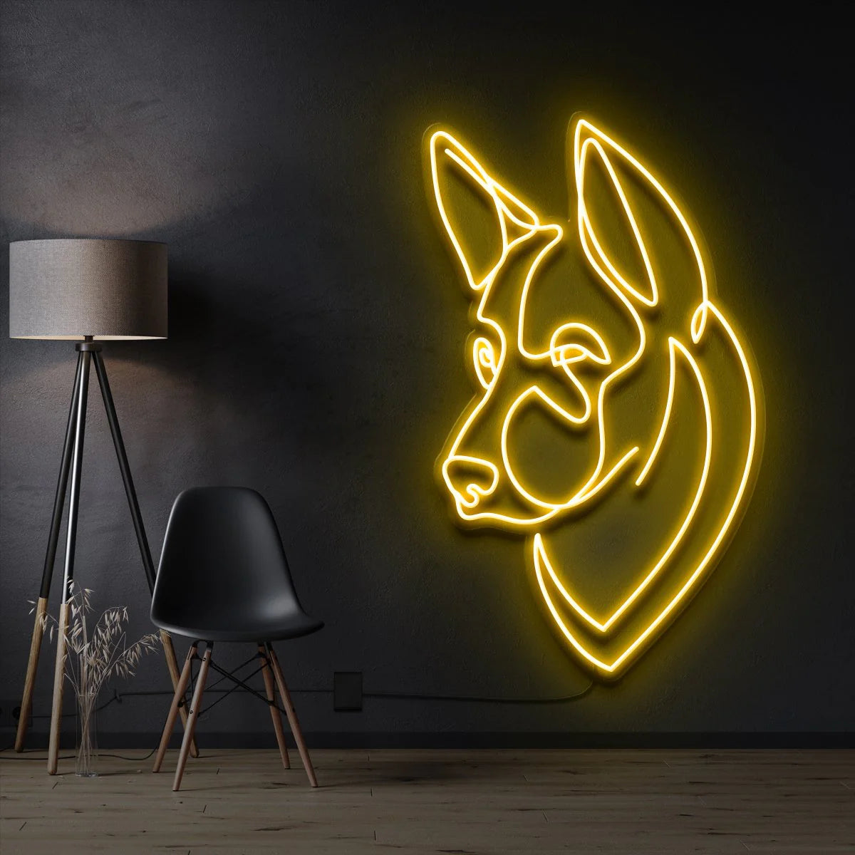 Deutscher Schäferhund – Neon Lichtkunstwerk