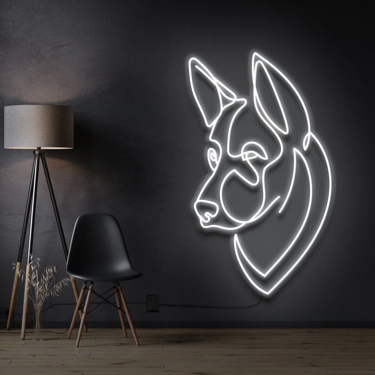 Deutscher Schäferhund – Neon Lichtkunstwerk