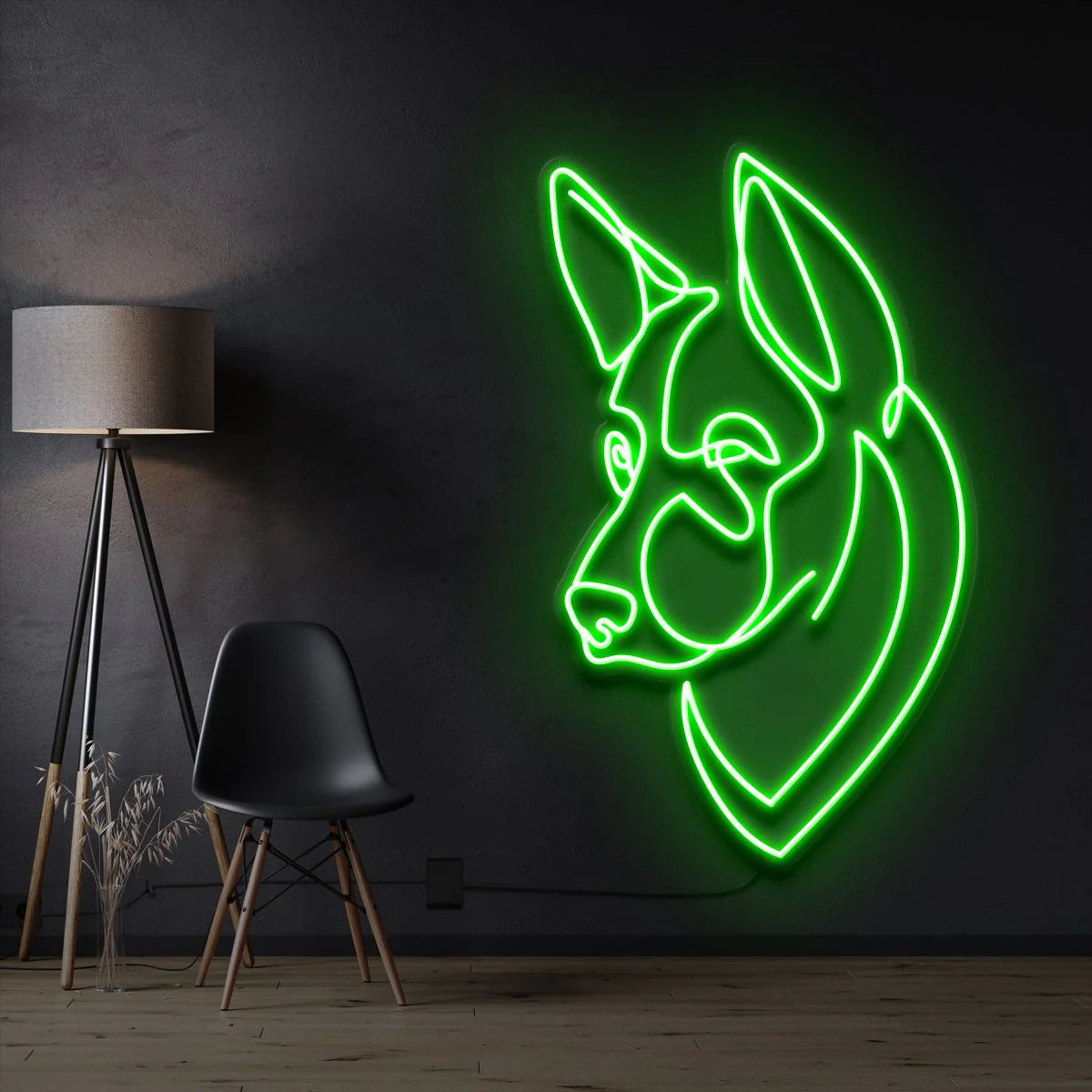 Deutscher Schäferhund – Neon Lichtkunstwerk