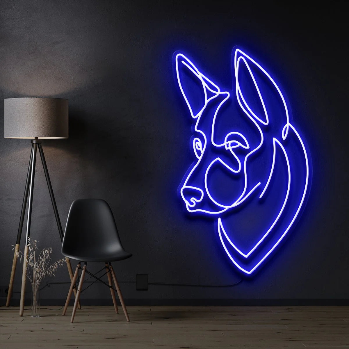 Deutscher Schäferhund – Neon Lichtkunstwerk