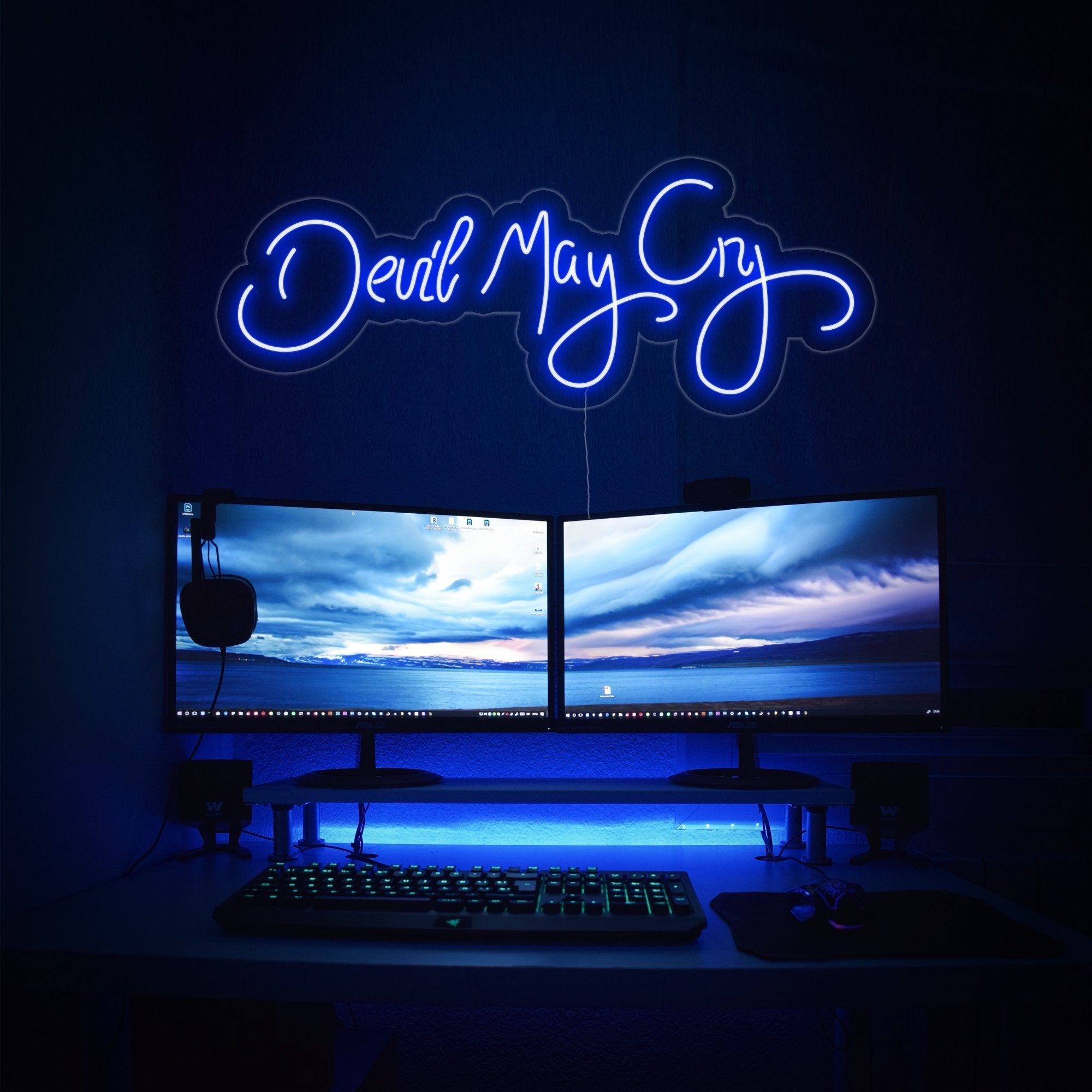 "Devil May Cry, Gamer-Dekor" Neonschrift