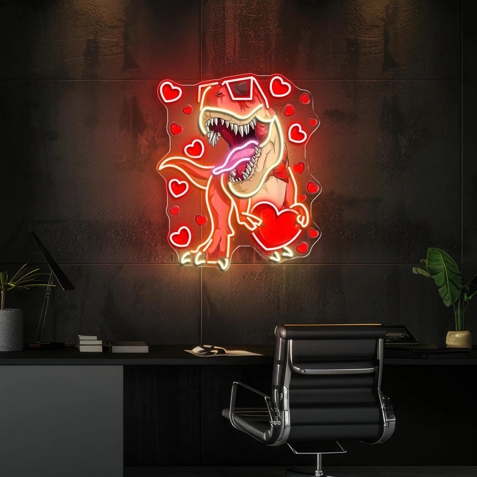 Dino Love Affair – Das beste Neonlicht-Kunstwerk für den Valentinstag