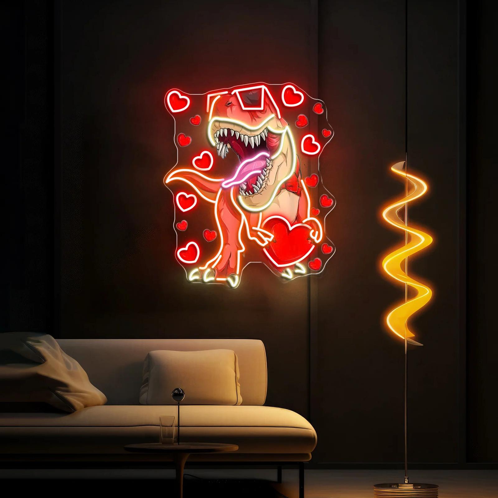 Dino Love Affair – Das beste Neonlicht-Kunstwerk für den Valentinstag