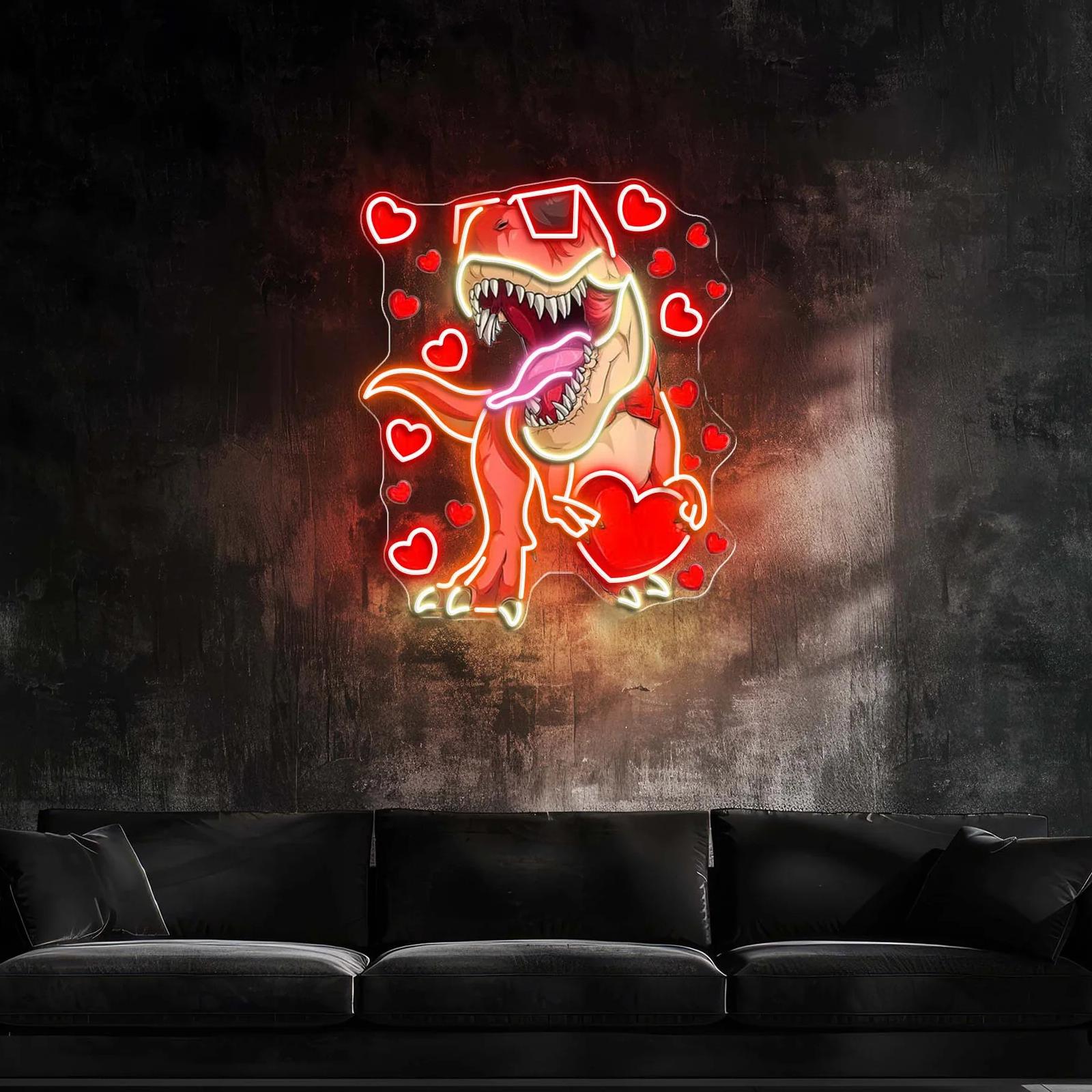 Dino Love Affair – Das beste Neonlicht-Kunstwerk für den Valentinstag