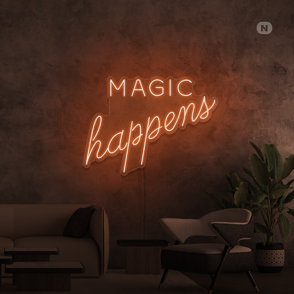 Neon Schild Magic Happens