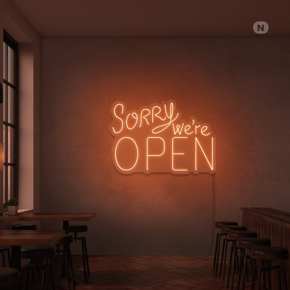 Neon Schild Open