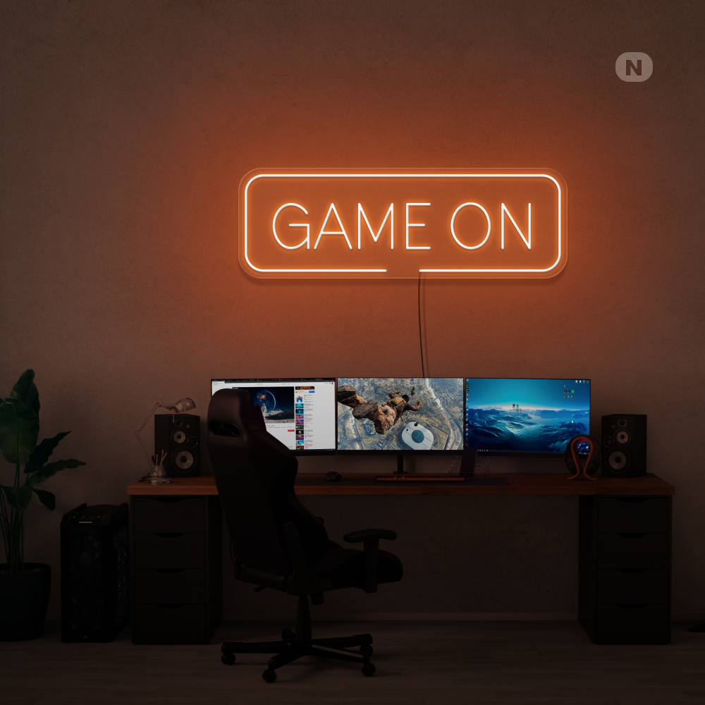 Neon Schild Game On