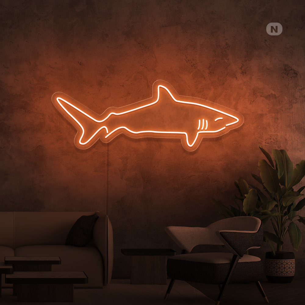 Neon Schild Hai