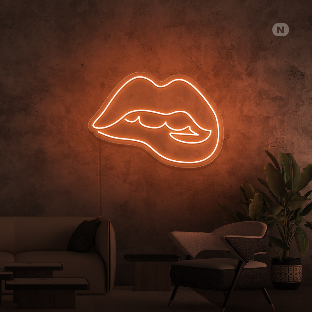 Neon Schild Verführerische Lippe