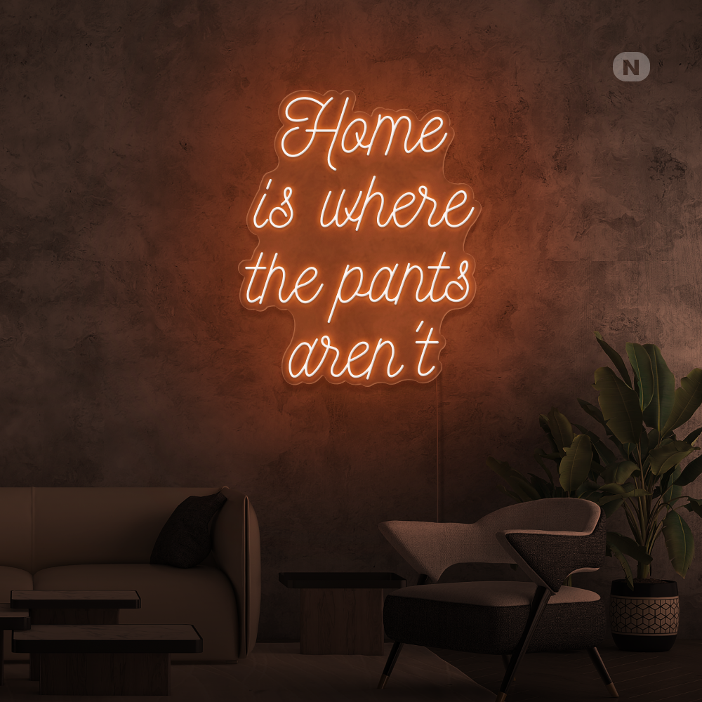 Neon Schild Zitat Zuhause
